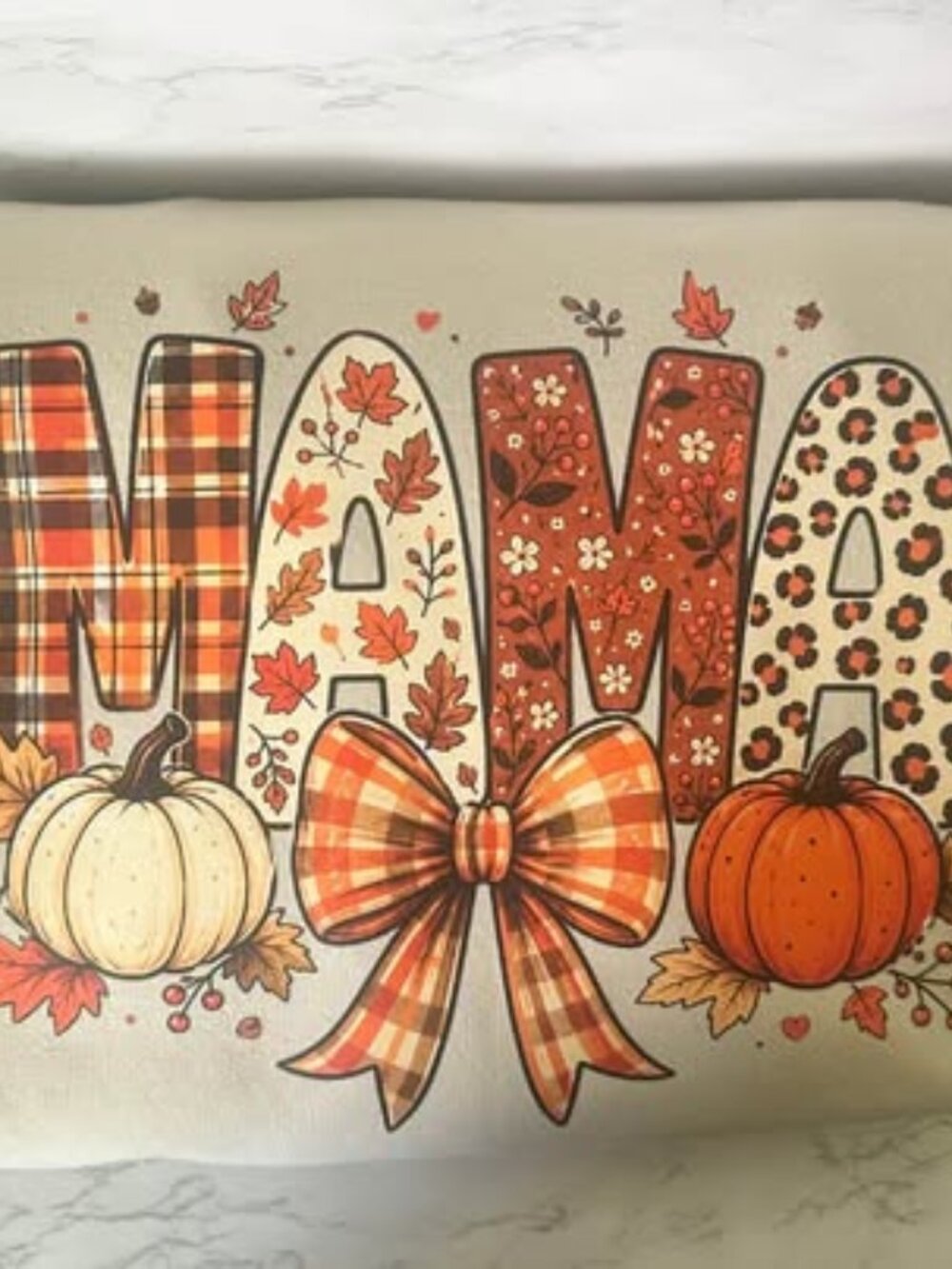 Women's Fall Mama Graphic Sweatshirt – Size M, Sand